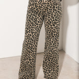Mali Wide Leg Jeans | Leopard Print