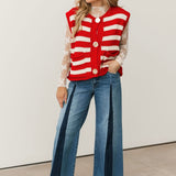 Maryn Striped Sweater | Red Ivory