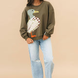 Hunter Green Plaid Duck Sweatshirt | Queen Of Sparkles
