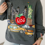 Charcoal QOS NYC City Icon Sweatshirt