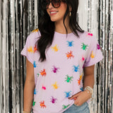 Lavender Multi Spiders Tee | Queen Of Sparkles