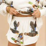 Ivory Flying Ducks Short | Queen Of Sparkles