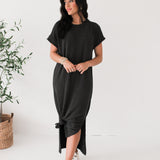 Forever Blessed Midi Dress | Charcoal