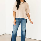 Short Sleeve Sweater | Khaki