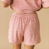 Morgan Short | Red Pink Stripe