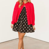 Amie Tunic Dress | Brown Polka Dot