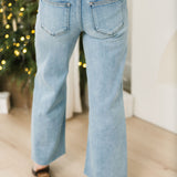 Jen Cropped Raw Hem Jeans | Light