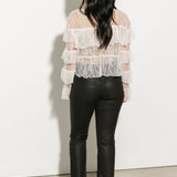Kelsey High Rise Ankle Flare | Brown Leather
