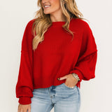 DOORBUSTER Oversized Sweater | Red