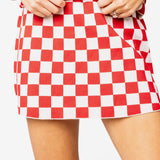 White & Red Checkered Skirt | Queen Of Sparkles