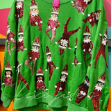 QOS Green Elf On The Shelf Sweatshirt | Queen Of Sparkles