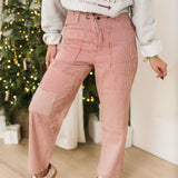 Vintage Barrel Jeans | Red Stripes