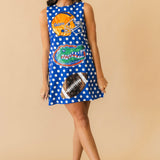 Licensed Florida Football & Helmet Icon Polka Dot Tank Dress | Queen Of Sparkles