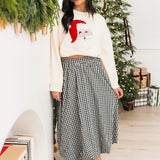 Charlotte Midi Skirt | Black Check