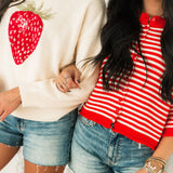 Summertime Stripe Sweater | Red