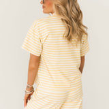 Bailey Stripe Tee | Butter Yellow