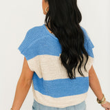Stripe Sweater Vest | Blue Oatmeal