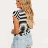 Lola Tee Stripe | B&W Stripe