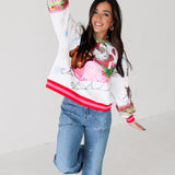 White Vintage Santa Sweatshirt