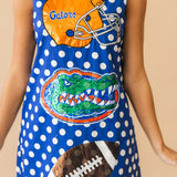Licensed Florida Football & Helmet Icon Polka Dot Tank Dress | Queen Of Sparkles
