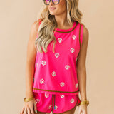 Hot Pink Rhinestone Active Short | Queen Of Sparkles