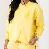 Yellow Tonal QOS Logo Tie Short | Queen Of Sparkles