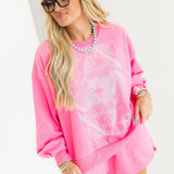 Pink Scattered Rhinestone QOS Sparkle Short | Queen Of Sparkles