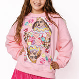 KIDS Pink Candyland Queen Logo Sweatshirt | Queen Of Sparkles