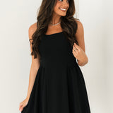 Classic Charm Mini Dress | Black