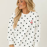 Color Me Cozy Sweatshirt | Cherry Polka Dot