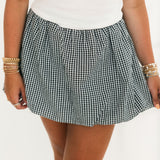 Bubble Mini Skirt | Black Gingham