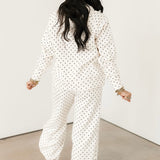 Polka Dot Joggers | Ivory & Black