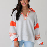 Dreamhouse Pullover | Heather & Orange