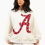Licensed Bama Oversized Printed Mascot Letter Sweatshirt | Queen Of Sparkles