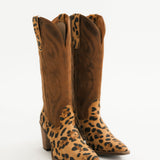 Hensley Leather Boot | Leopard