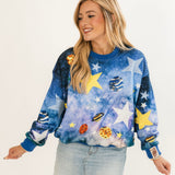 Blue Galaxy Sweatshirt | Queen Of Sparkles