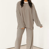 So Cozy Pull On Pants | Chocolate Stripe