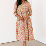 Eleanor Midi Dress | Gossamar Wings Coral