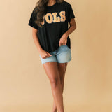 Licensed Tennessee Black Patterned Letters Tee | Queen Of Sparkles