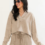 Haven Pullover Top | Light Mocha