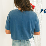 Patched Star Top | Navy