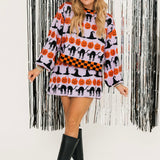 Checker Trim Halloween Icon Sweater | Queen Of Sparkles