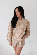 ALL OVER TIGER BEIGE & GOLD SHORTS | QUEEN OF SPARKLES