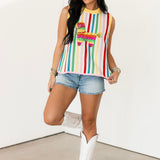 Rainbow Striped Pinata Knit Vest | Queen Of Sparkles