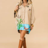 Plaid Ducks In A Pond Button Up Dress | Queen Of Sparkles