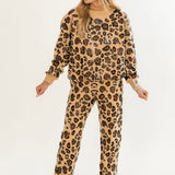Tan, Brown & Black Leopard Mock Neck Sweatshirt | Queen Of Sparkles