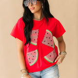 Red Gingham Watermelon Tee | Queen Of Sparkles