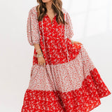 Floral Tiered Maxi Dress