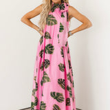 Palm Springs Halter Maxi Dress | Pink