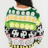 Sport Icon Button Up Cardigan | Queen Of Sparkles